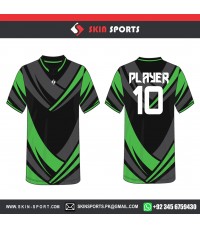 GREY GREEN PATCHS   SOCCER JERSEYS